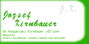 jozsef kirnbauer business card